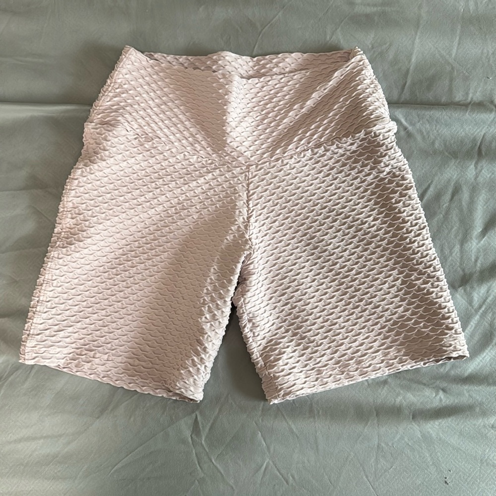 OS Croco Skin Baby Pink Bike Shorts